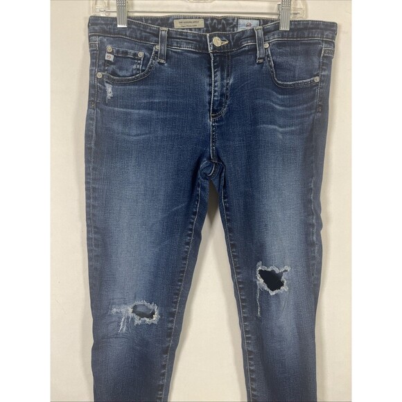 AG Adriano Goldschmied Jeans The Legging Ankle Super Skinny Distressed  31R - Picture 2 of 12